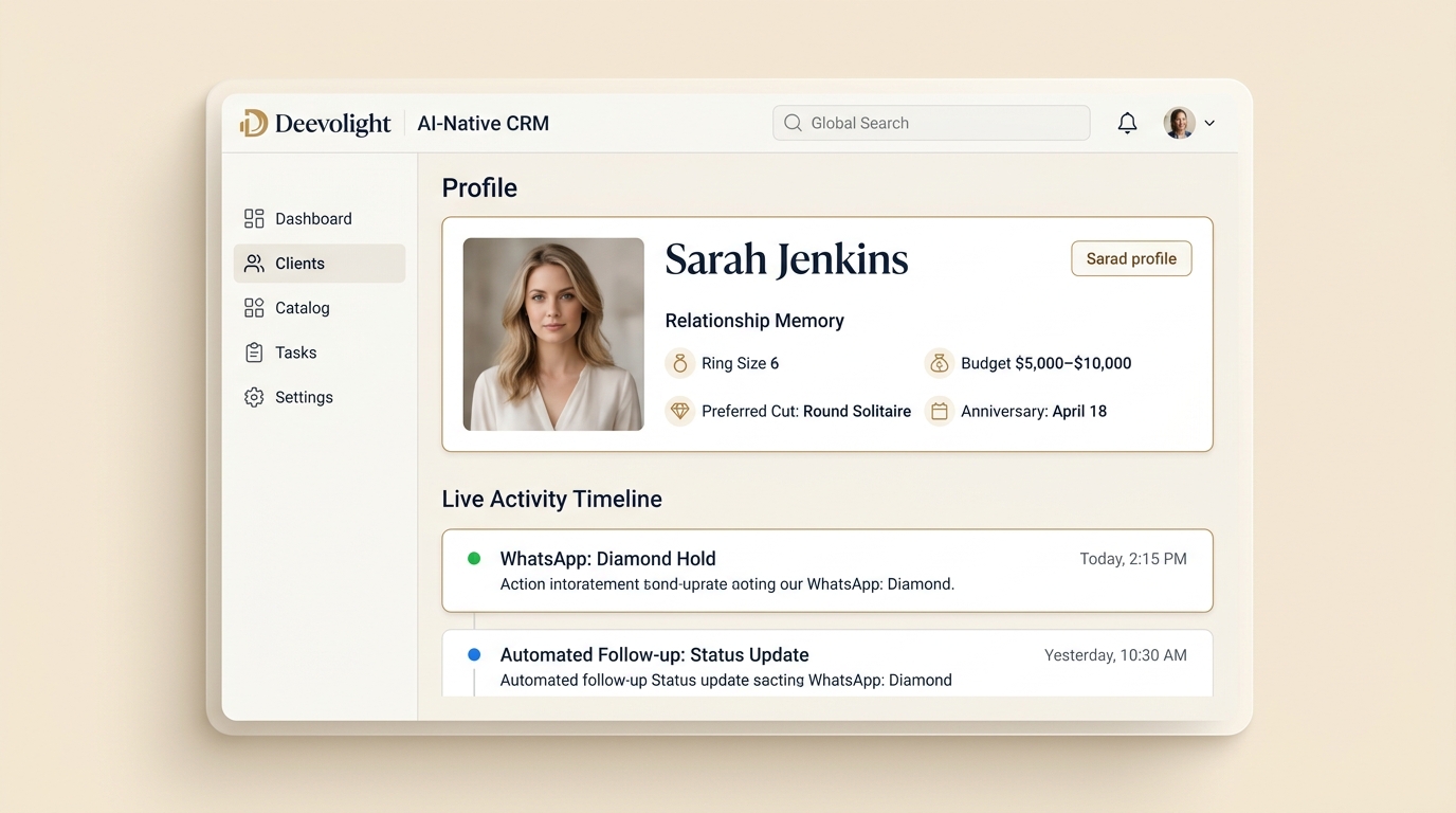 Deevolight AI-Native CRM Customer Relationship Memory Interface